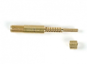 Multiple thread brass jag for felt pads for RIFLE/PISTOL calibers